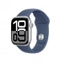 Apple Watch S10 aluminium Cellular 42mm zilver (sportband denim) S/M