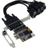 Exsys EX-44384 PCIe 4x seriële RS-232 DB9-kaart, low profile