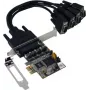Exsys EX-44384 PCIe 4x seriële RS-232 DB9-kaart, low profile