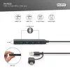 USB-hub, Digitus, DA-70235, 4-poorts, USB 3.2 Gen 1, Type-A en Type-C, 12000 Mbit/s