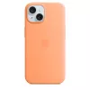 Apple iPhone 15 silicone case met MagSafe – Orange Sorbet