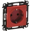 Legrand 753129 Schuko-stopcontact met verhoogde aanraakbeveiliging Valena Life Rood (753129)