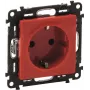 Legrand 753129 Schuko-stopcontact met verhoogde aanraakbeveiliging Valena Life Rood (753129)