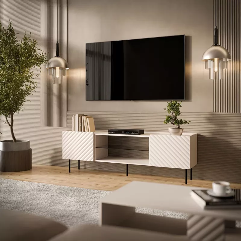 Cama EF LUCCA TV-kast 180x40x59 cashmere