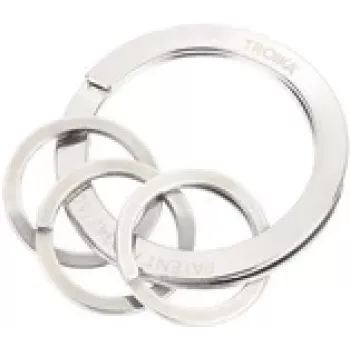 Sleutelring TROIKA NAIL GUARD Zilver RVS 6 mm hoogte 3,5 cm diameter