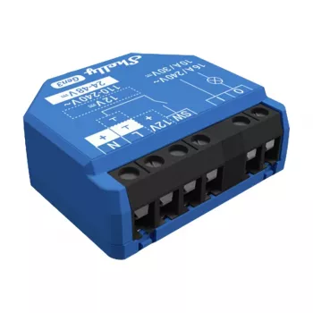 Slimme schakelaar Shelly 1 Gen3 – draadloos, 240 V AC, kunststof behuizing, 42×16×37 mm, 4-pack