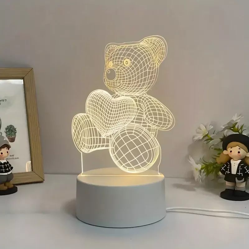 Nachtlamp Extralink HOME 3D hart optische illusie nachtlamp USB