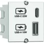 Stekkerdoos Bachmann 917.2271 met USB-A- en USB-C-uitgang 22W, meervoudig stopcontact