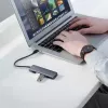 Ugreen hub 4-in-1 USB-C-adapter naar 4× USB 3.0 + USB-C grijs