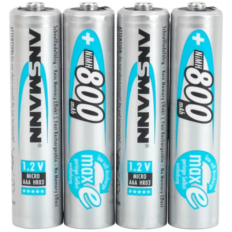 1x4 Ansmann maxE NiMH oplaadbare batterij micro AAA 800 mAh 5035042