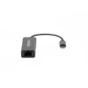 Natec Cricket NNC-1925 USB-C 3.1 Gen 1 naar RJ45 Ethernet-adapter, 1000 Mbit/s, kabel van 15 cm, aluminium, grijs