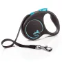 Flexi Automatic riem zwart Design S 5 m, blauw