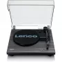 Riem-aangedreven audioplatenspeler Lenco LS-10 zwart met ingebouwde luidsprekers, 33/45 t/min, cinch-uitgang, koptelefoonaansluiting