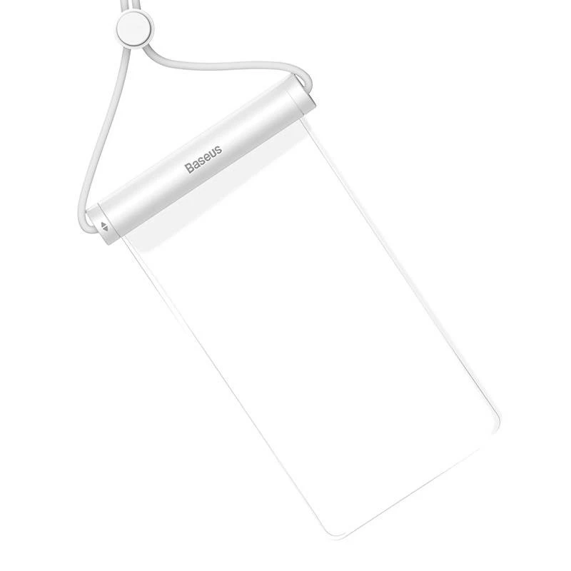 Waterdichte telefoonhoes Baseus AquaGlide met cilindrische schuifsluiting (wit)