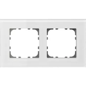 MDT BE-GTR2W.01 glasframe voor 55 mm programma's 2-voudig, wit (BE-GTR2W.01)