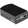 JOY-IT RPI CASE ALU06 - behuizing voor Raspberry Pi 4, aluminium, zwart (RB-ALUCASEP4+06)