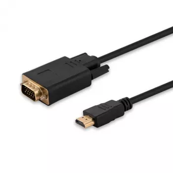 Savio CL-103 videokabel-adapter 1,8 m HDMI Type A (standaard) VGA (D-Sub) zwart