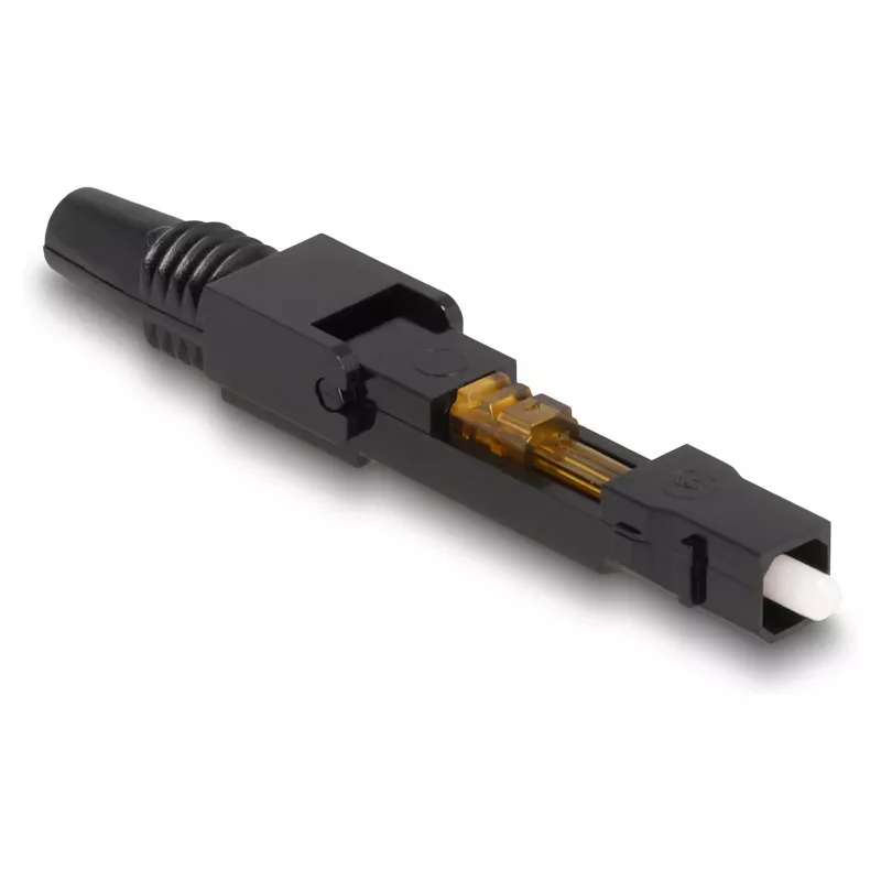 DeLOCK glasvezel-snelconnector SC simplex stekker APC veldconfectieerbaar