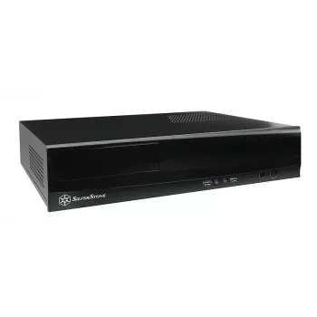 SilverStone MILO ML03 - desktop - micro-ATX - zonder voeding (ATX / PS/2) - zwart - USB/audio (SST-ML03B-R)