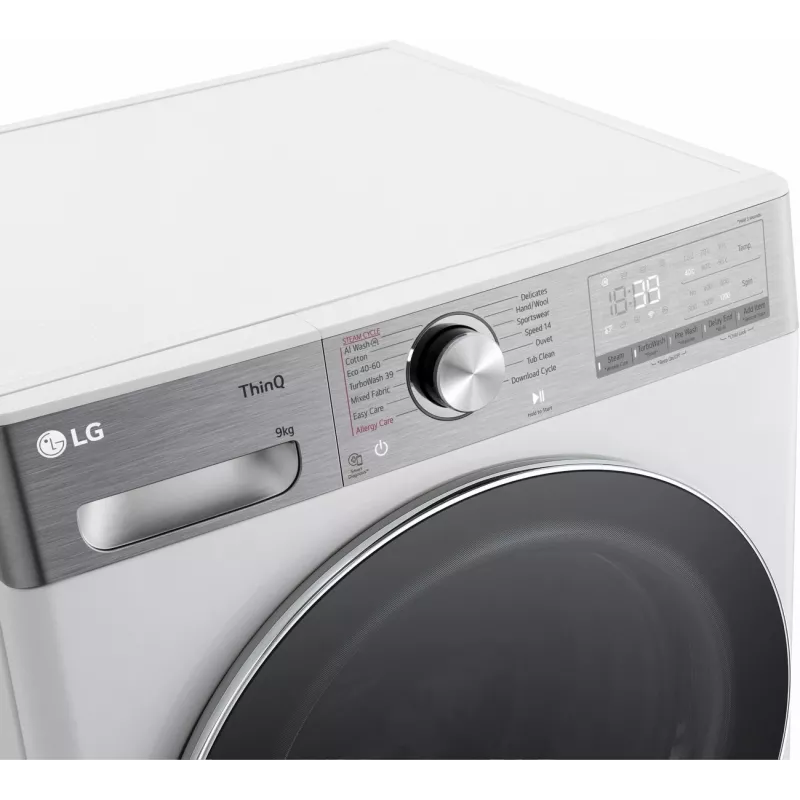 LG F2WR909P3W wasmachine, 9 kg, 47,5 cm, 1200 t/min