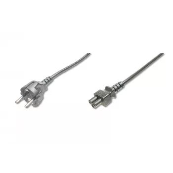 Assmann stroomkabel. Schuko - C5 M/V. 1,2 m. H05VV-F3G 0,75 mm². blauw (AK-440115-012-S)