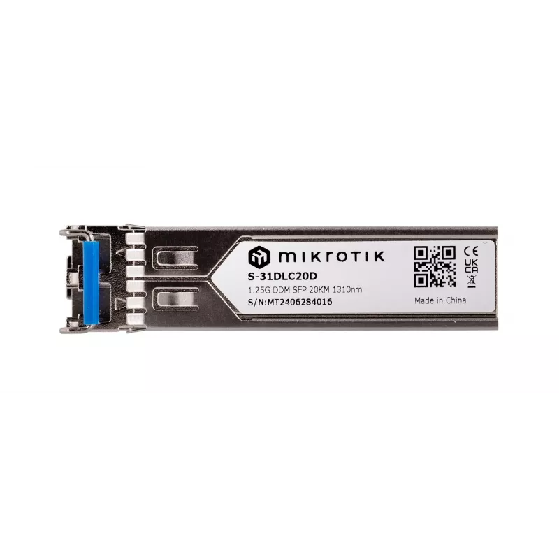 Netwerk-transceivermodule MikroTik S-31DLC20D SFP 1310 nm 1250 Mbit/s 20 km LC