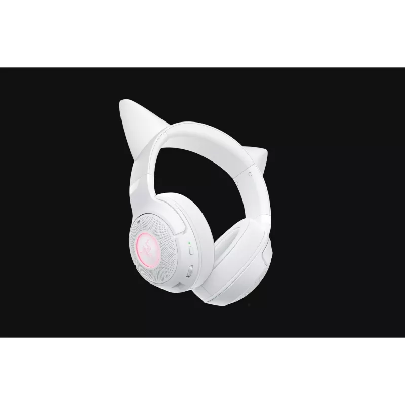 Draadloze gaming-headset Razer Kraken Kitty V2 BT wit met Bluetooth, THX Spatial Audio, RGB-verlichting