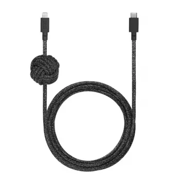 USB-C-naar-Lightning-kabel Native Union Night kabel 3 m – zwart/grijs, 3 m lengte