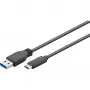 Wentronic Goobay USB 3.0 SuperSpeed kabel > USB-C™, zwart, 2 m - USB 3.0-stekker (type A) > USB-C-stekker (71221)