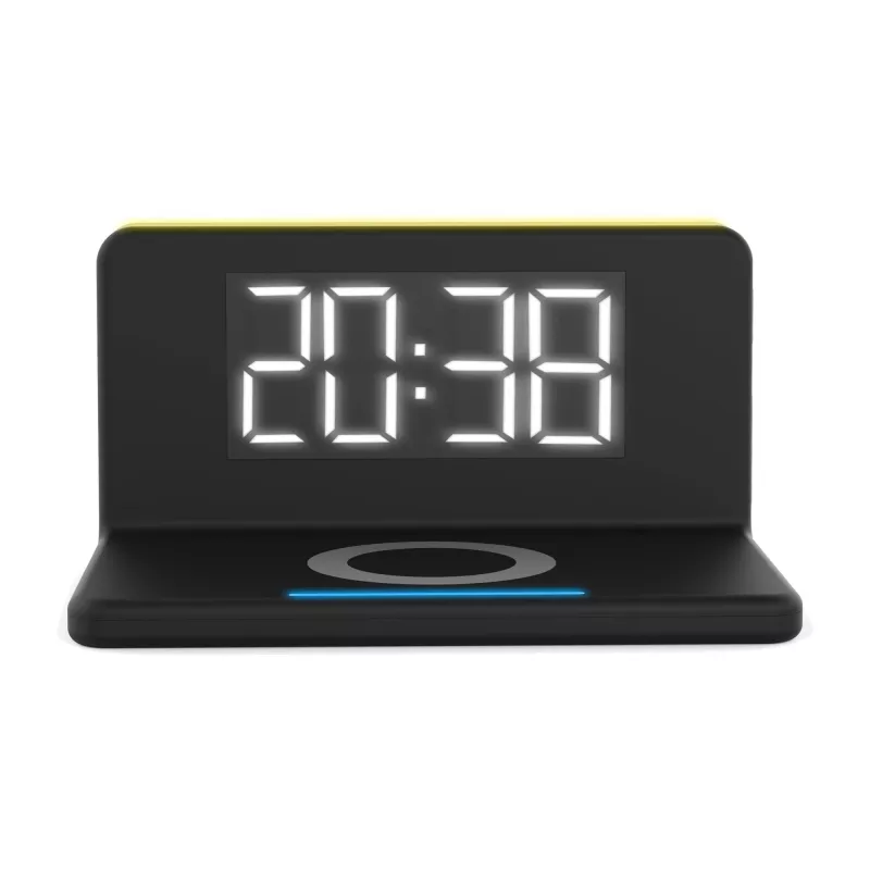 Digitale wekker Terratec ChargeAir zwart geel 286141