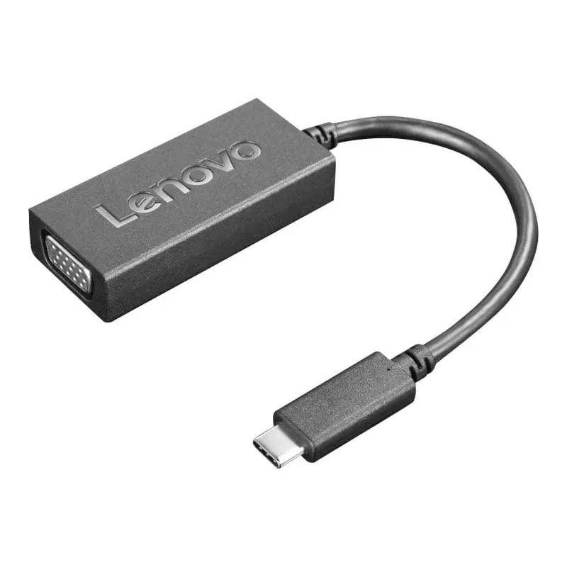 Lenovo 4X90M42956 videokabel-adapter VGA (D-Sub) USB Type-C zwart