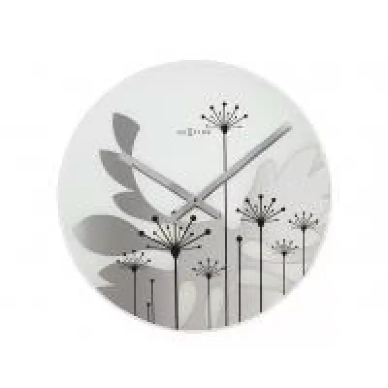 NeXtime klok 8088 Grass, Ø43 cm, wandklok, grijs