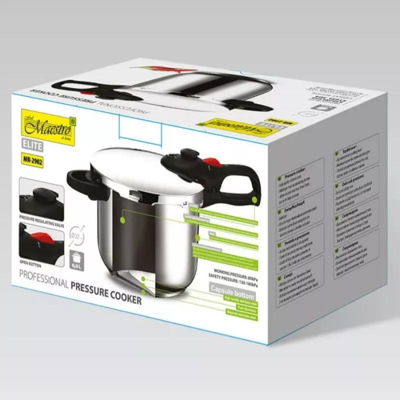Stoompan Maestro MR-2902, 6 L, zilver