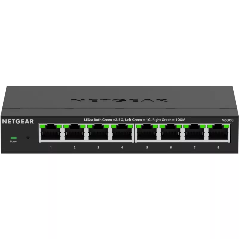 NETGEAR MS308 unmanaged 2.5G Ethernet (100/1000/2500) zwart