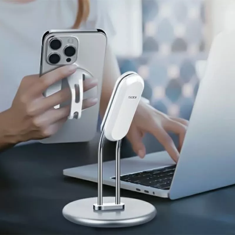 Telefoonstandaard SODI SIM-300 zilver MagSafe – deskthouder voor MagSafe-compatibele iPhone