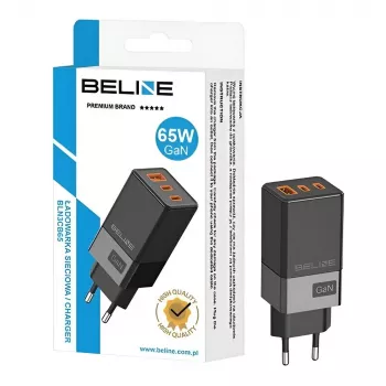 Oplader Beline BELI02750 65W GaN met 2×USB-C en 1×USB-A