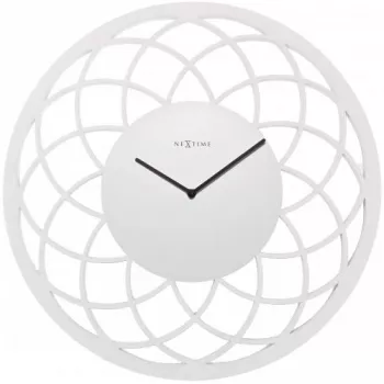 NeXtime klok 3115wi Big Dreamcatcher, Ø60 cm, wand, wit