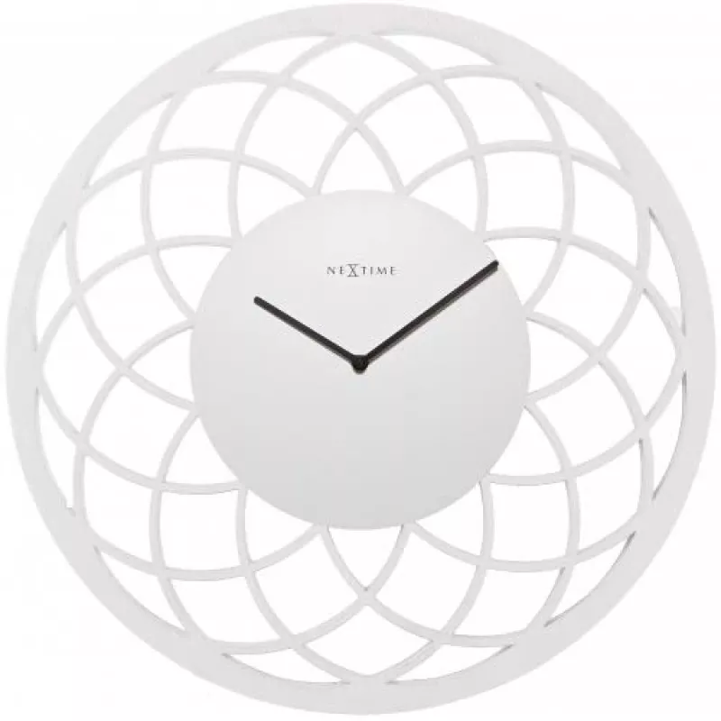 NeXtime klok 3115wi Big Dreamcatcher, Ø60 cm, wand, wit