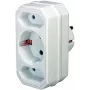 Netadapter Brennenstuhl 1508050 met 2 + 1 stopcontacten wit