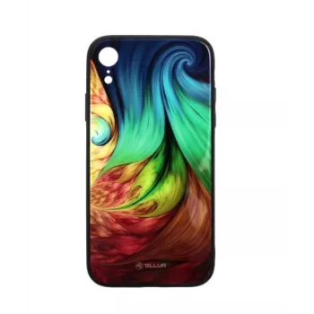 Telefoonhoesje Tellur Cover Glass Print voor iPhone XR Mesmeric – robuuste achterkant beschermhoes met glasprint