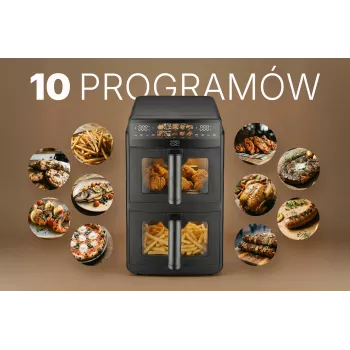 PROMIS FRP1560 verticale dubbele mand heteluchtfriteuse