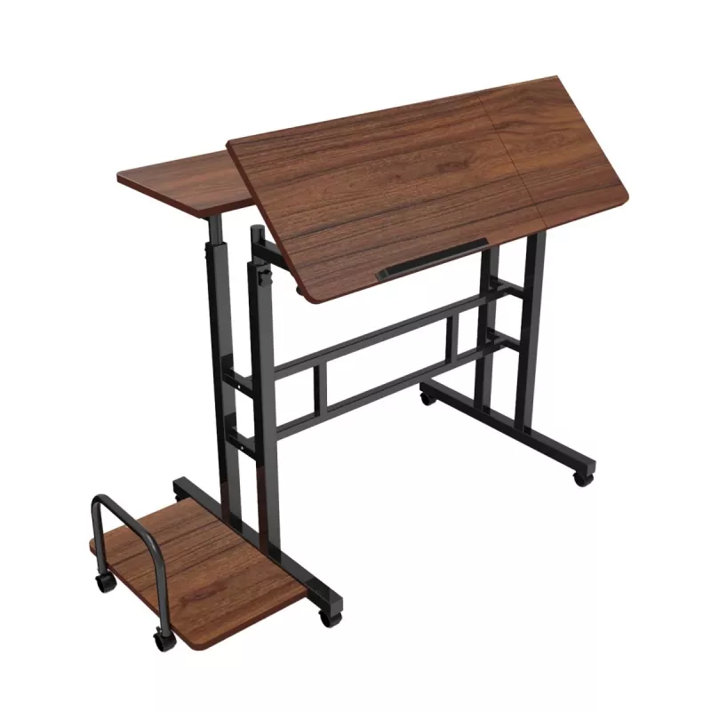 Maclean mobiele laptoptisch, zwart, 80x60 cm, max. 50 kg, in hoogte verstelbaar 67-115 cm, MC-124 B