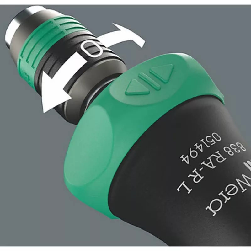Wera 838 RA-R L bits-handgreep met ratel 1/4