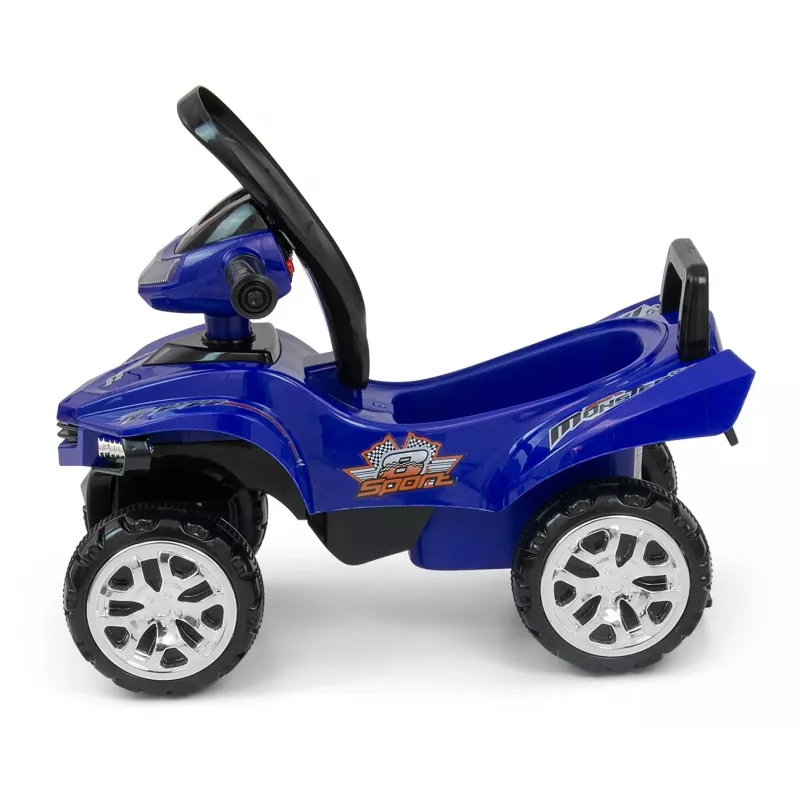 Loopvoertuig Milly Mally Ride-on Monster Navy — kinderzit-loopvoertuig, lage zithoogte