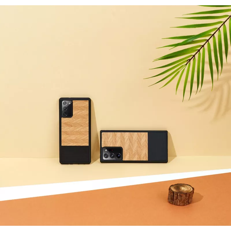 Smartphonehoes Man and Wood Galaxy Note 20 visgraat nero zwart