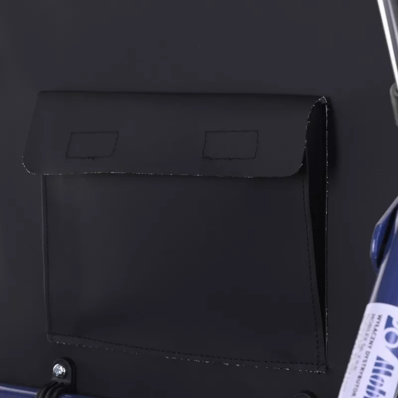 Rollator met vier wielen en zitting, blauw/zwart