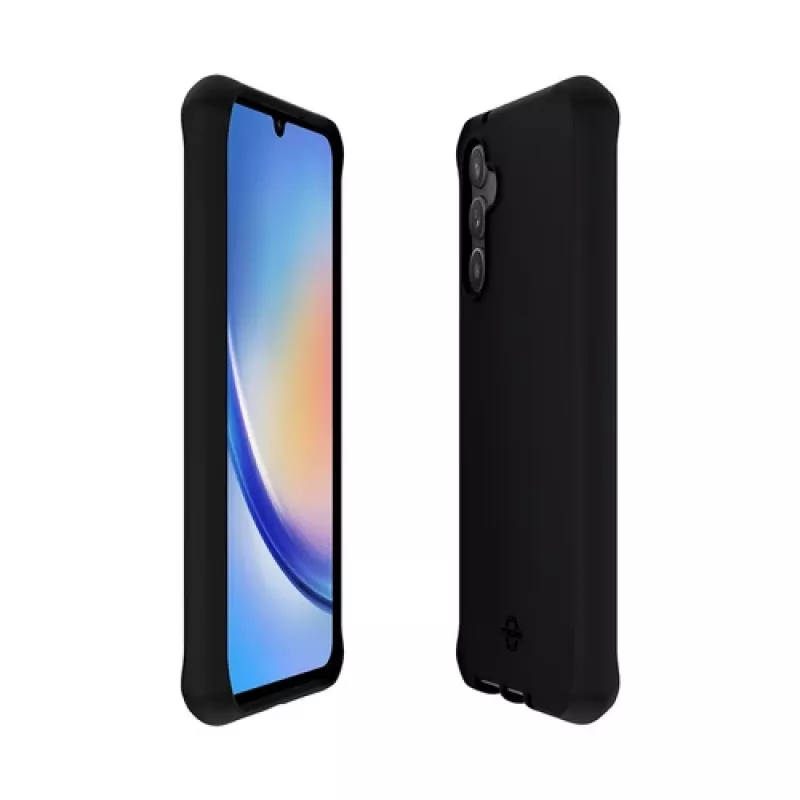 Mobilis Spectrum_R 066040 hoesje voor Samsung Galaxy A34 5G, gerecycled, antimicrobieel, effen mat zwart