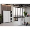 OLIV 2D CLOSED SHELVING UNIT, antraciet/wit SET
