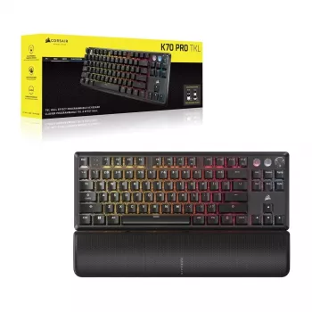 Mechanisch tenkeyless-toetsenbord CORSAIR K70 PRO TKL — RGB-verlicht, compacte layout