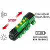 World groene Gustav batterijlok, speelvoertuig groen